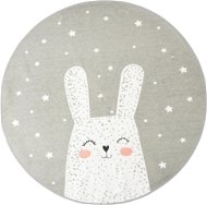 H&L Detský koberček Bunny 120 cm sivý - Koberec