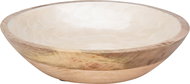 H&L Mango wood bowl with pearl enamel, cream, 23,5 × 7 cm - Decorative Bowl