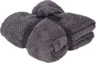 H&L Structured fleece blanket Mero 170 × 130 cm, grey - Blanket