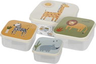 H&L Dóza dětská, sada 4 ks (žirafa, lev, zebra, nosorožec) - Svačinový box