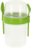 H&L Cestovní pohár se lžičkou a vidličkou, zelený - Lunch Box