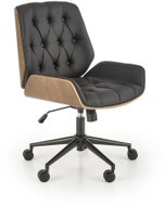 Halmar Gavlan, black / walnut - Office Armchair