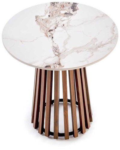 Halmar Haskell S, marble / walnut - Coffee Table - Main image