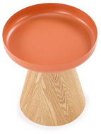 Halmar Dunham, orange / wood - Coffee Table