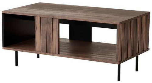 Halmar Stuga, walnut / black - Coffee Table - Main image