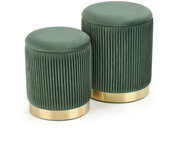Halmar Monty Set of stools with storage space, dark green - Ottoman