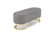 Halmar Harmony with storage, black/white/gold - Ottoman