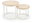 Stone / white - set of 2
