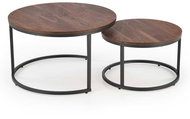 Halmar Java, ořech / černý - set 2 - Konferenční stolek