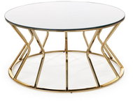 Halmar Afina, bílý / zlatý - Coffee Table