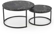Halmar River, černý mramor / černý - Coffee Table