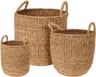 H&L Cyperus Wicker baskets set 3 pcs natural - Basket
