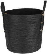 H&L Handle Universal basket medium 28 × 35,5 cm woven paper black - Basket