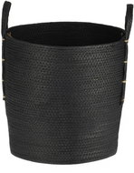 H&L Handle Universal basket large 33 × 40,5 cm woven paper black - Basket