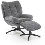 Halmar Belmar with footstool, gray - Armchair