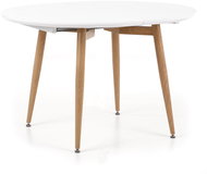Halmar Edward, bílý / dub san remo - Jídelní stůl