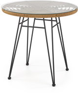 Halmar Falcon, přírodní / černý - Jídelní stůl