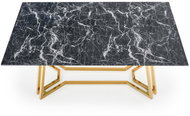 Halmar Konami, mramor / černý / zlatý - Jídelní stůl
