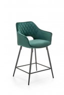 Halmar H107, zelená, látka / kov - Bar Stool