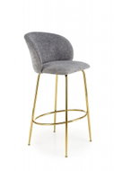 Halmar H116, šedá / zlatá - Bar Stool