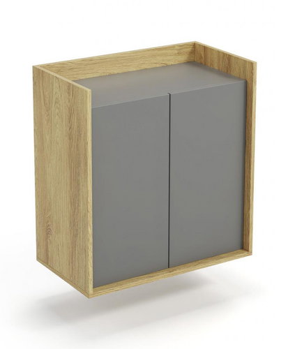 Halmar Commode Mobius 2D, hakora natural / grey - Chest of Drawers - Main image