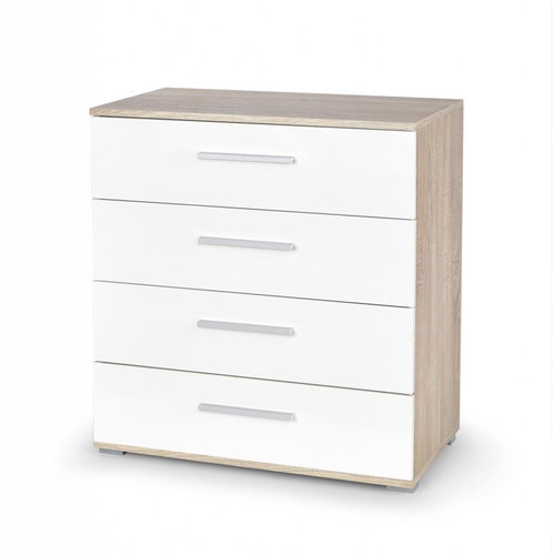 Halmar Lima KM-3 chest of drawers, oak sonoma / white - Chest of Drawers - Main image