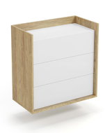 Halmar Commode Mobius 3S, hakora natural / alpine white - Chest of Drawers