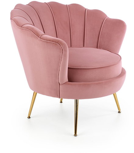Halmar Relaxační křeslo Amorinito, světle růžové / zlaté - Armchair - Main image