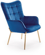 BELIANI upholstered armchair with stool OLAND, grey, 207276 - Armchair