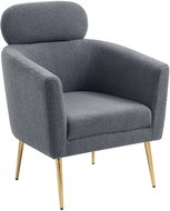 Halmar Čalouněné křeslo Melisa, šedé / zlaté - Armchair