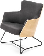 Halmar Čalouněné křeslo Chillout, černé, masiv, 3352827 - Armchair