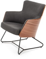 Halmar Čalouněné křeslo Chillout, černé, masiv - Armchair