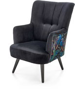 Halmar Křeslo Pagoni, černé - Křeslo