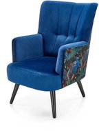 Halmar Křeslo Pagoni, modré / černé - Křeslo