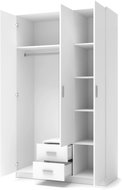 Halmar Lima S3, bílá - Šatní skříň