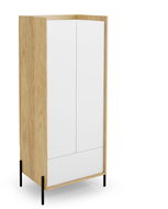 Halmar Mobius 2D, přírodní hikora / alpská bílá, lamino - Šatní skříň