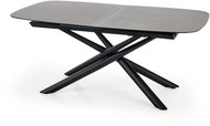 Halmar Rozkládací skleněný jídelní stůl Capello, tmavě šedý / černý - Jídelní stůl