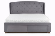 Halmar Postel Sabrina 160 × 200 cm s úložným prostorem, šedá - Postel