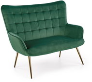 Halmar Pohovka Castel 2 XL, tmavě zelená / zlatá - Pohovka