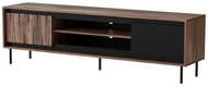 Halmar Stuga, walnut / black - TV Table