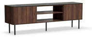 Halmar Linos I, warmia walnut / black - TV Table
