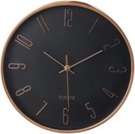 H&L Nástěnné hodiny Minimalistické 30,5 cm, dřevěný rám, černé - Wall Clock