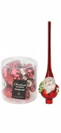 H&L Christmas tree topper set Santa + set of glass ornaments 12 pcs - Christmas Ornaments