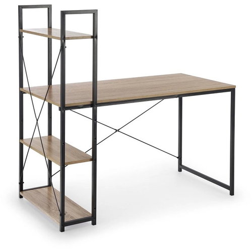 Halmar Narvik B1, sonoma oak/black - Writing Desk - Main image