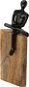 Dekorace H&L Soška Man cool na dřevěném špalku, černá - Dekorace