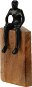Dekorace H&L Soška Man strong na dřevěném špalku, černá - Dekorace