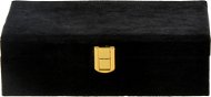 H&L Šperkovnice Velvet se zlatým klipem, černá - Jewellery Box
