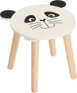 H&L dětská stolička dřevěná, Panda, 28 × 27 cm, bílá/černá - Stool