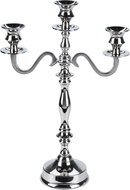H&L Silver candle holder Palace, 39 cm, for three candles, metal - Candlestick