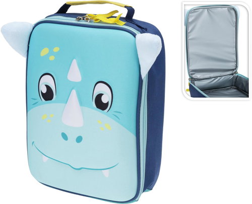H&L Children's cooler bag for snacks Dino 19,5 × 7 × 26 cm blue - Cooler Bag - Main image